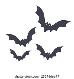 bat vector for halloween stickers