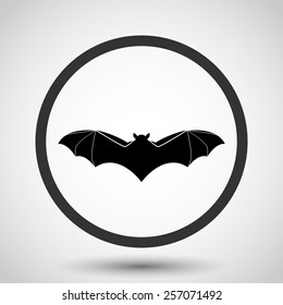 Bat vector icon - black illustration