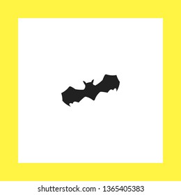 bat vector icon. flat design