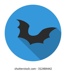 bat vector icon, Flat design.