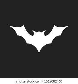 Bat Vector Icon, Halloween Bat Background, Bat Silhouette, Cave Animal, Vampire Template, Scary Bat Drawing, Vector Illustration Background
