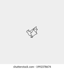 Bat vector icon illustration sign