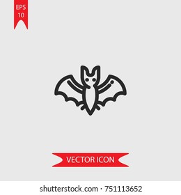 Bat vector icon, illustration symbol
