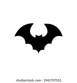 Bat vector icon illustration in white background.