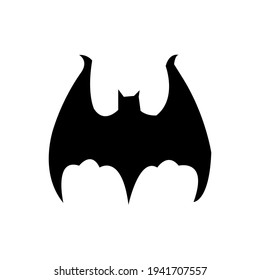 Bat vector icon illustration in white background.