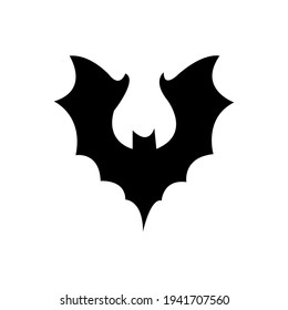 Bat vector icon illustration in white background.