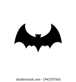 Bat vector icon illustration in white background.