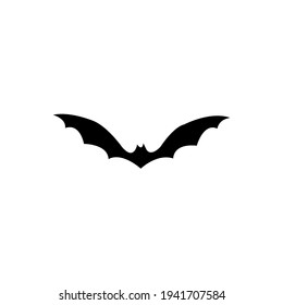 Bat vector icon illustration in white background.