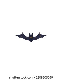 Bat Vector icon isolated on white background. Halloween vector illustration. 