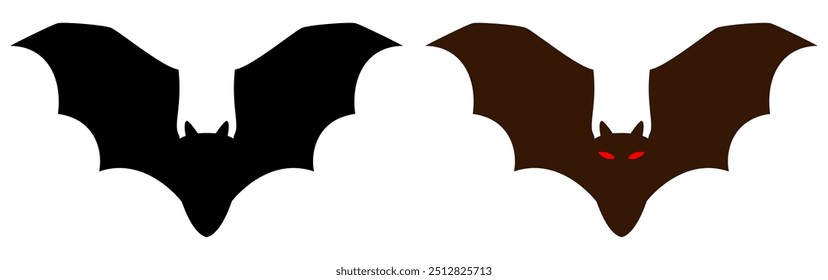 Bat. Vector icon isolated on white background.