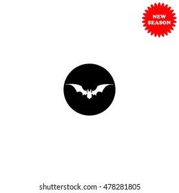 Bat vector icon isolated on white background.