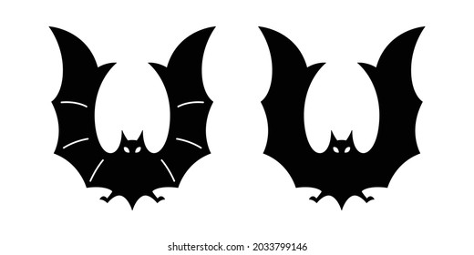 bat vector icon logo Halloween symbol dracula Vampire ghost flying character cartoon doodle sign illustration design