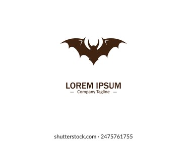 Icono de Vector de murciélago logo Halloween personaje fantasma ilustración caricatura símbolo