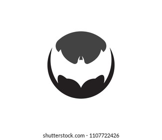Bat vector icon logo template illustration design