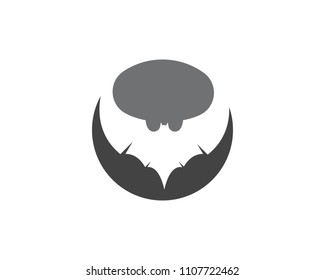 Bat vector icon logo template illustration design
