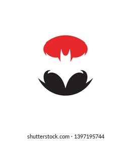 bat vector icon logo template illustration design