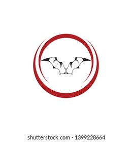 Bat vector icon logo template illustration design