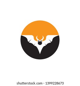 Bat vector icon logo template illustration design