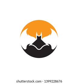 Bat vector icon logo template illustration design
