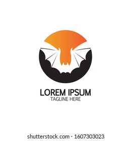 bat vector icon logo template illustration design