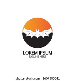 bat vector icon logo template illustration design