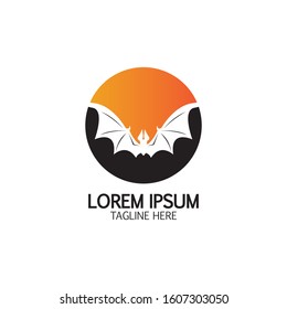 bat vector icon logo template illustration design