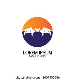 bat vector icon logo template illustration design