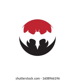 bat vector icon logo template illustration design