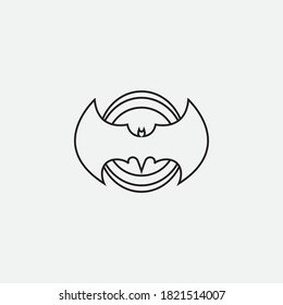 bat vector icon logo template illustration design