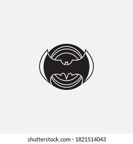 bat vector icon logo template illustration design