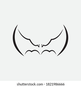 diseño de ilustración de icono de vector de murciélago