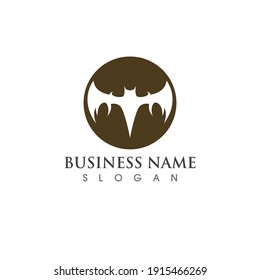 bat vector icon logo template illustration design