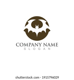 bat vector icon logo template illustration design