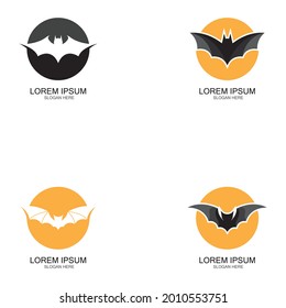 bat vector icon logo template illustration design