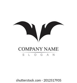 bat vector icon logo template illustration design