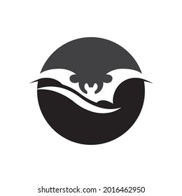 bat vector icon logo template illustration design