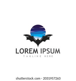 bat vector icon logo template illustration design