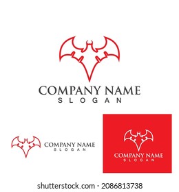 bat vector icon logo template illustration design