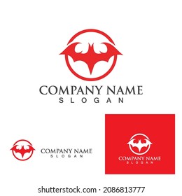 bat vector icon logo template illustration design