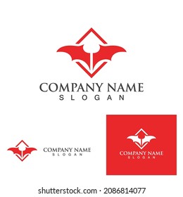 bat vector icon logo template illustration design