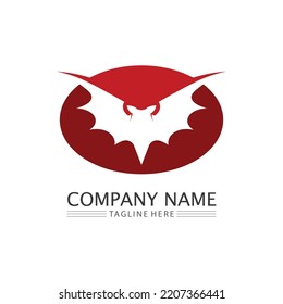 bat vector icon logo template illustration design