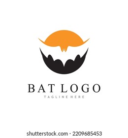 bat vector icon logo template illustration design
