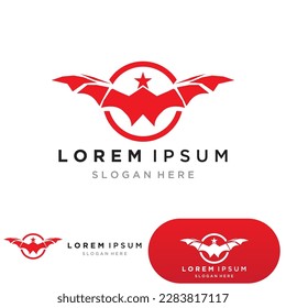 bat vector icon logo template illustration design