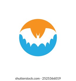 bat vector icon logo template illustration design