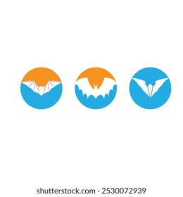 bat vector icon logo template illustration design