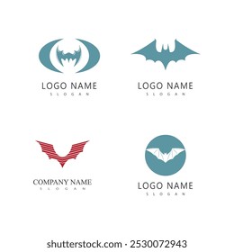 bat vector icon logo template illustration design