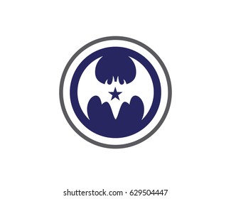 bat vector icon logo template