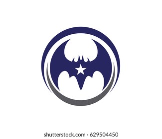 bat vector icon logo template