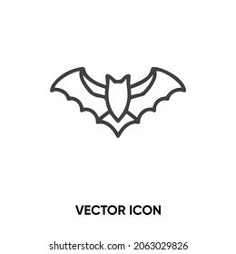 Bat vector icon. Modern, simple flat vector illustration for website or mobile app.Flying bat symbol, logo illustration. Pixel perfect vector graphics	