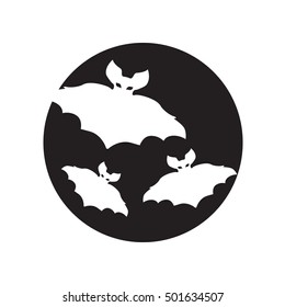 Bat vector icon on the white background